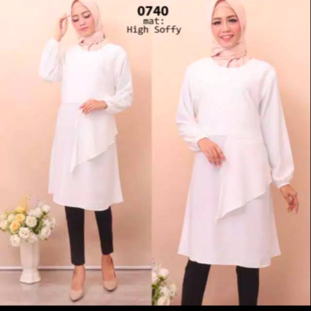 TUNIK DRESS PUTIH GISELLE TUNIK