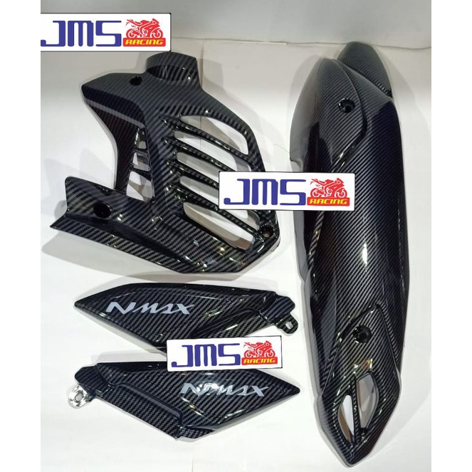 cover tutup carbon knalpot dan radiator plus bodi set yamaha nmax new zoro pnp