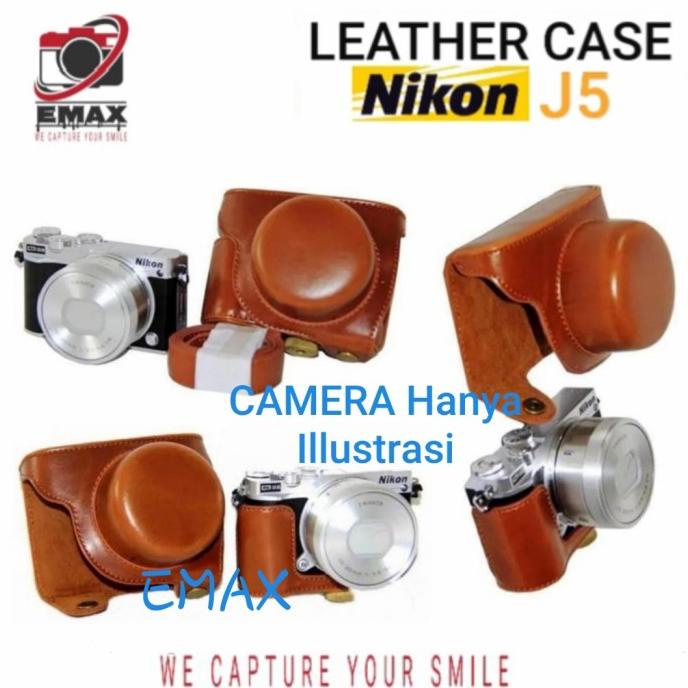 Leather Case Nikon 1 J5 Tas Kamera Nikon 1 J5 Bag Camera Nikon J5 Ori
