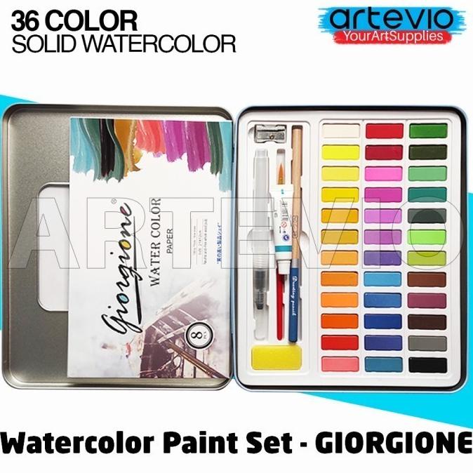

BISA COD Cat Air Giorgione / Watercolor Paint Set Giorgione 36 Colors/CAT AKRILIK SET/CAT AKRILIK SET 24 WARNA/CAT AKRILIK PASTEL/CAT AIR/CAT AIR LUKIS SET/CAT AIR GIOTTO/KUAS LUKIS 1 SET/KUAS LUKIS KECIL/KUAS LUKIS LENGKAP/KANVAS LUKIS/KANVAS LUKIS