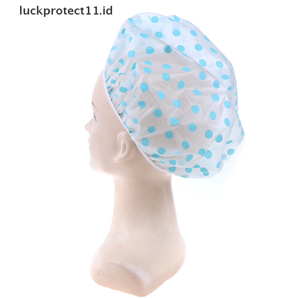 //HG&amp;ID// Adult Shower Cap Plastic Waterproof Reusable Hair Bath Hat Shower Care .