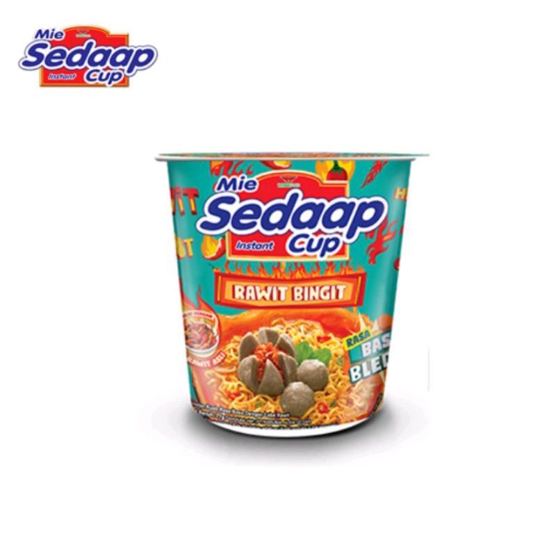 

SEDAP mie instant cup Rawit bingit Bakso bledug
