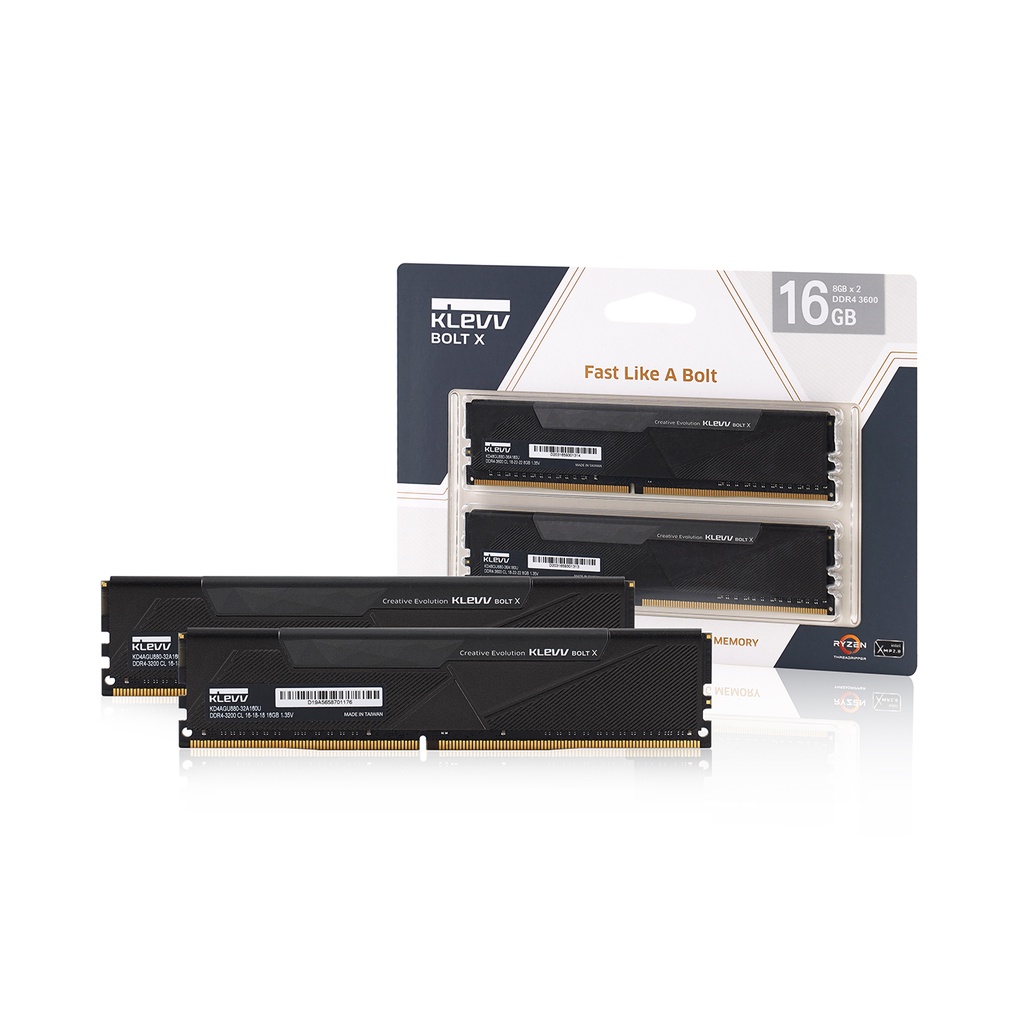 RAM PC KLEVV BOLT X DDR4 16GB KIT 3600 2x8GB