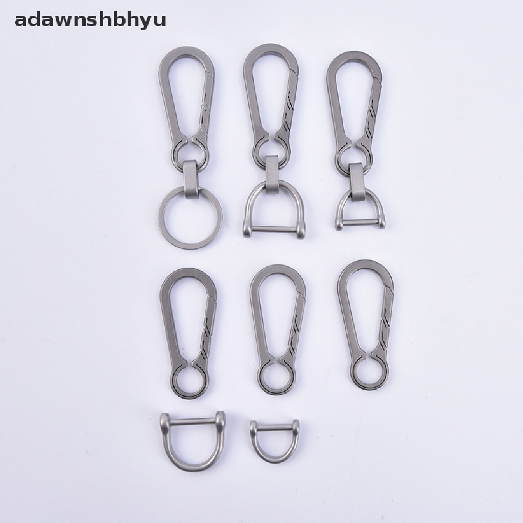 Adawnshbhyu Gesper Titanium EDC Alat Luar Ruangan Titanium Alloy Gantungan Kunci Gesper Key Ring