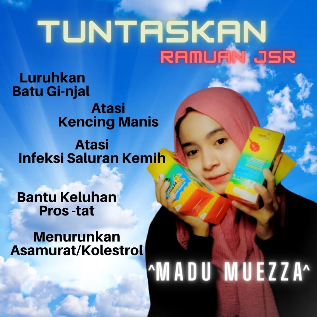 MADU MUEZZA KUMIS KUCING JSR  / MADU JSR MUEZZA MADU KUMIS KUCING / TERLARIS / MUEZZA / OBAT GINJAL 