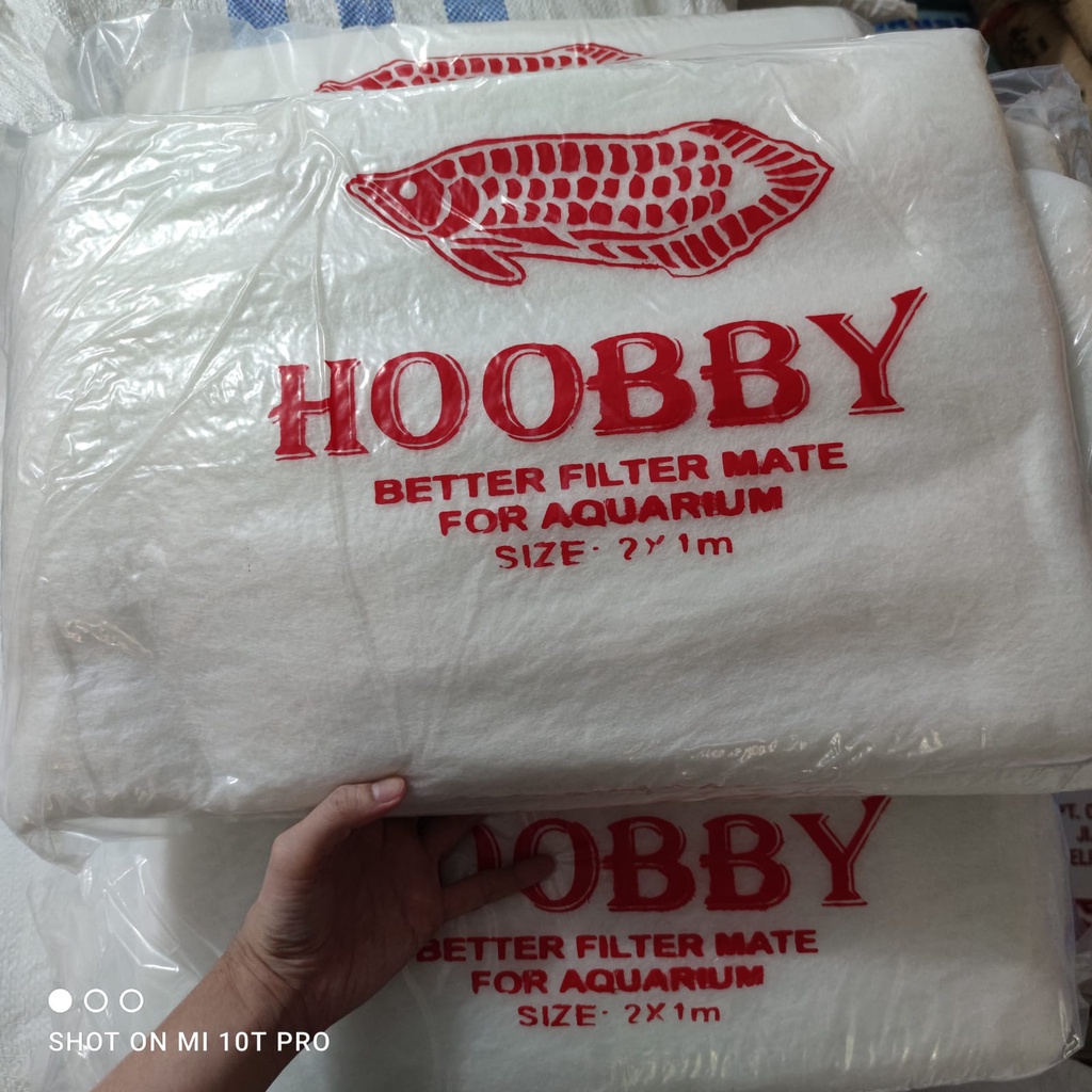 Kapas Hoobby MERAH 2 x 1 m Busa Media Filter Aquarium Kolam Ikan Hobby