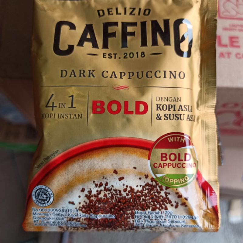 

Minuman Kopi Coffee Caffino BOLT Delizio Dark Cappuccino 25 Gram