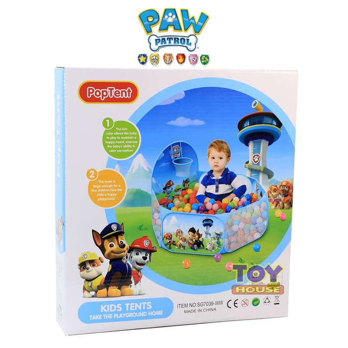[ Tenda Keranjang Mandi Bola Paw Patrol Tenda Anak Mandi Bola]