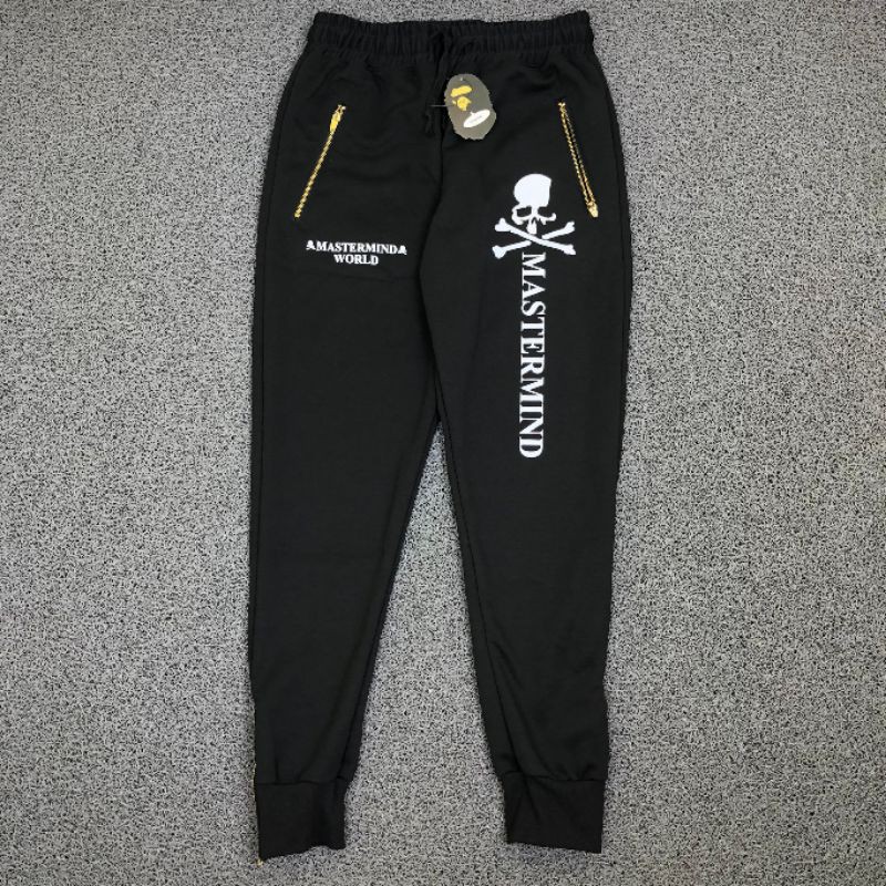JOGGER A BATHING APE BAPE X MASTERMIND ZIPPER FEET LOGO PRINTED SIDE