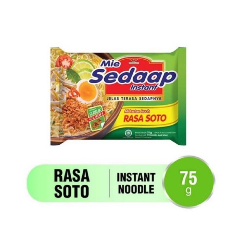 

MIE SEDAP SOTO/ MIE SEDAP KUAH/ MIE SEDAP SATUAN