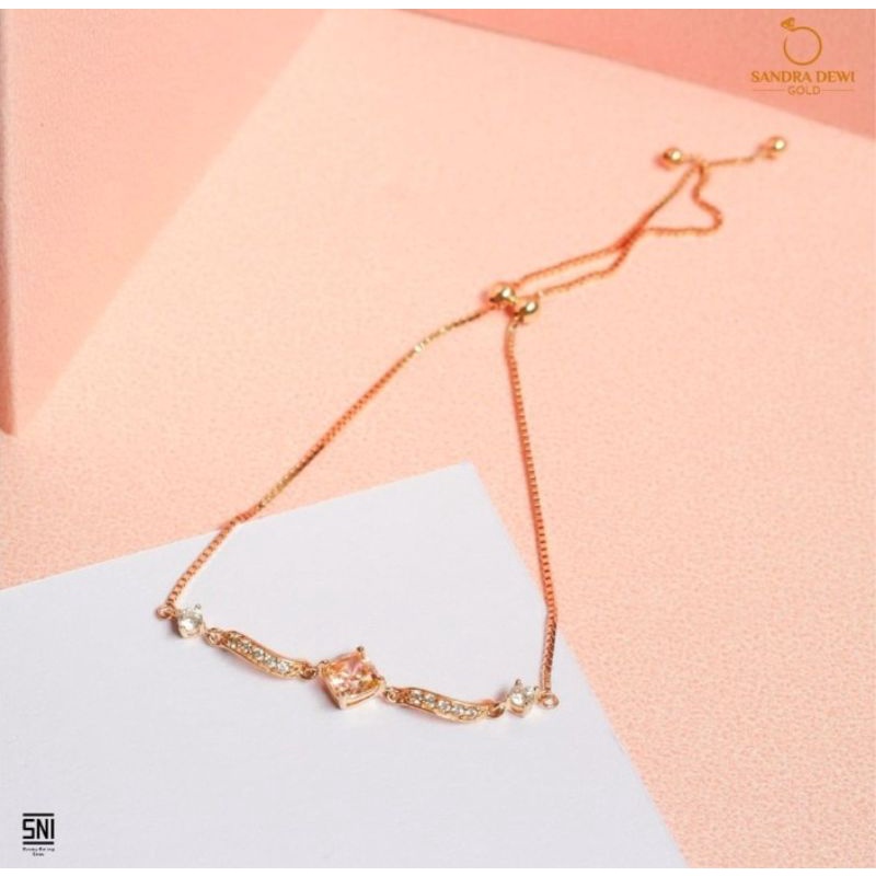 Gelang Serut Sandra Dewi Gold Morganite Collection 75.5 SNI