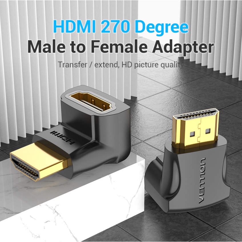 Vention Adapter HDMI Connector Male to Female 4K Straight 90 270