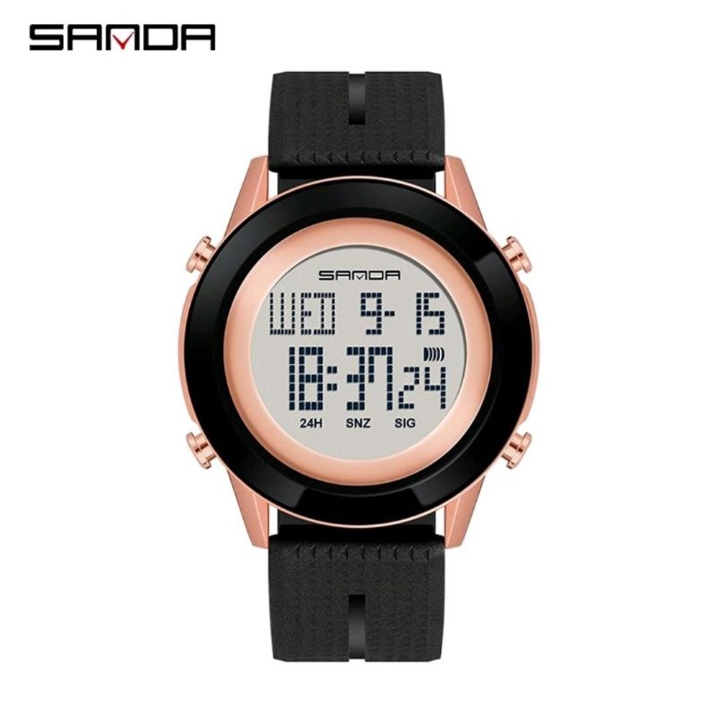 Jam Tangan SA6026 Jam Tangan Pria Wanita Digital Sport EL Backlight Tali Rubber Anti air Bisa Menyelam