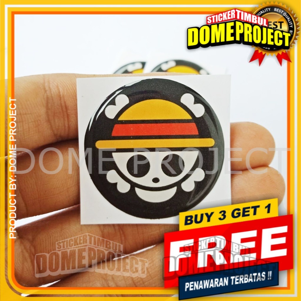 ONE PIECE LUFFY STIKER EMBLEM STIKER MOTOR LENTUR STIKER AKSESORIS SEPEDA MOTOR