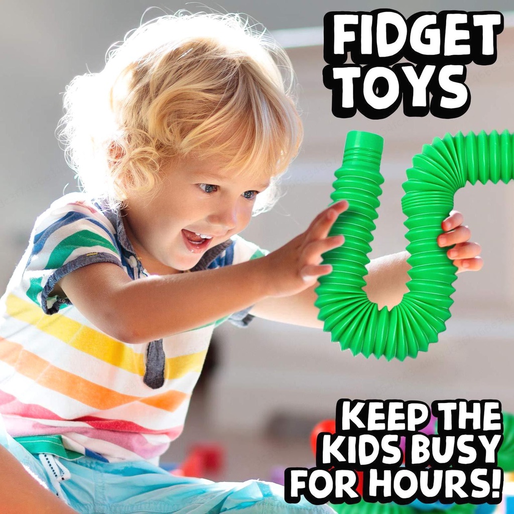 Pop Tubes Sensory Fidget Toy for Autistic Children and Fidgets for Kids Stress Relief Toys DIY Splicing Toys