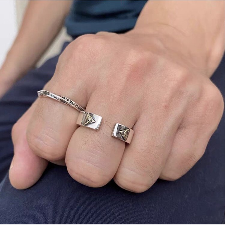 Cincin Model Terbuka Desain Mata Dewa Untuk Pria