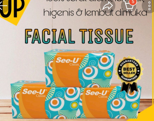 Facial Tissue / Tisu Wajah Seeu 250s / Tisu See U