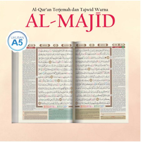 AL QURAN AL MAJID TAJWID WARNA DAN TERJEMAH A5 REGULER