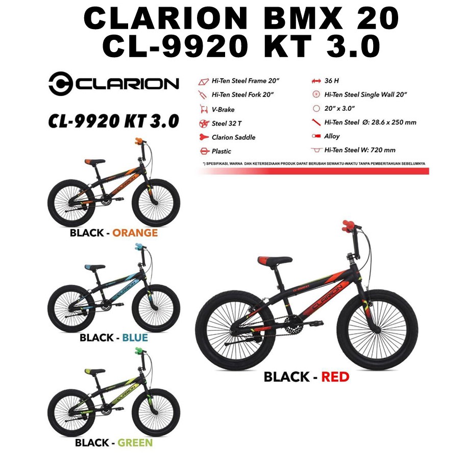 SEPEDA BMX 20 CLARION (CL-9920 BAN 3.0 KT)