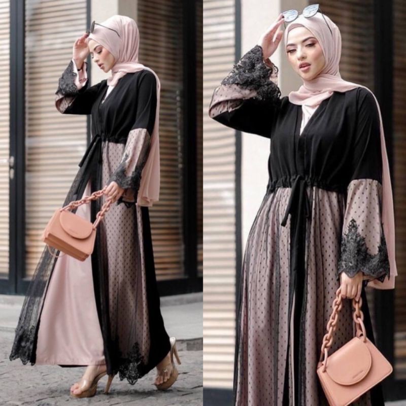 Abaya pesta dubai gamis timur tengah
