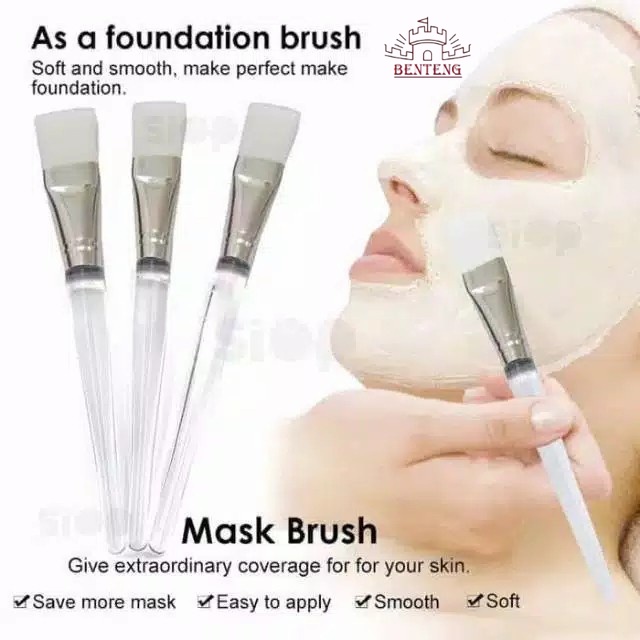 KM21 - BRUSH MAKE UP SILICONE KUAS MASKER SIIKON FACIAL FACE GEL KOSMETIK