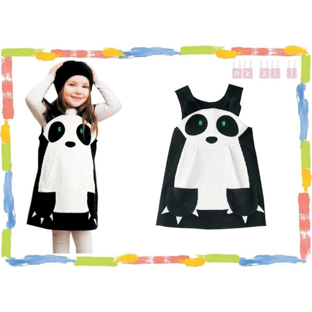 Dress karakter anak perempuan / outer anak perempuan panda