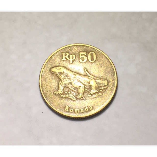Koin Emas 50 Rupiah Edisi Komodo Tahun 1993 1994 1995 1996 1998 Indonesia