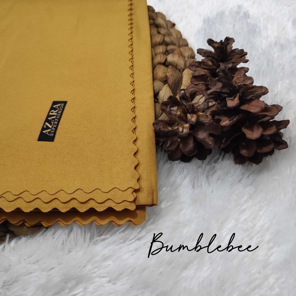 HIJAB AZARA VOAL LASERCUT, VOAL AZARA, JILBAB SEGI EMPAT AZARA VOAL LC, AZARA VOAL JAPAN LC-Bumblebee