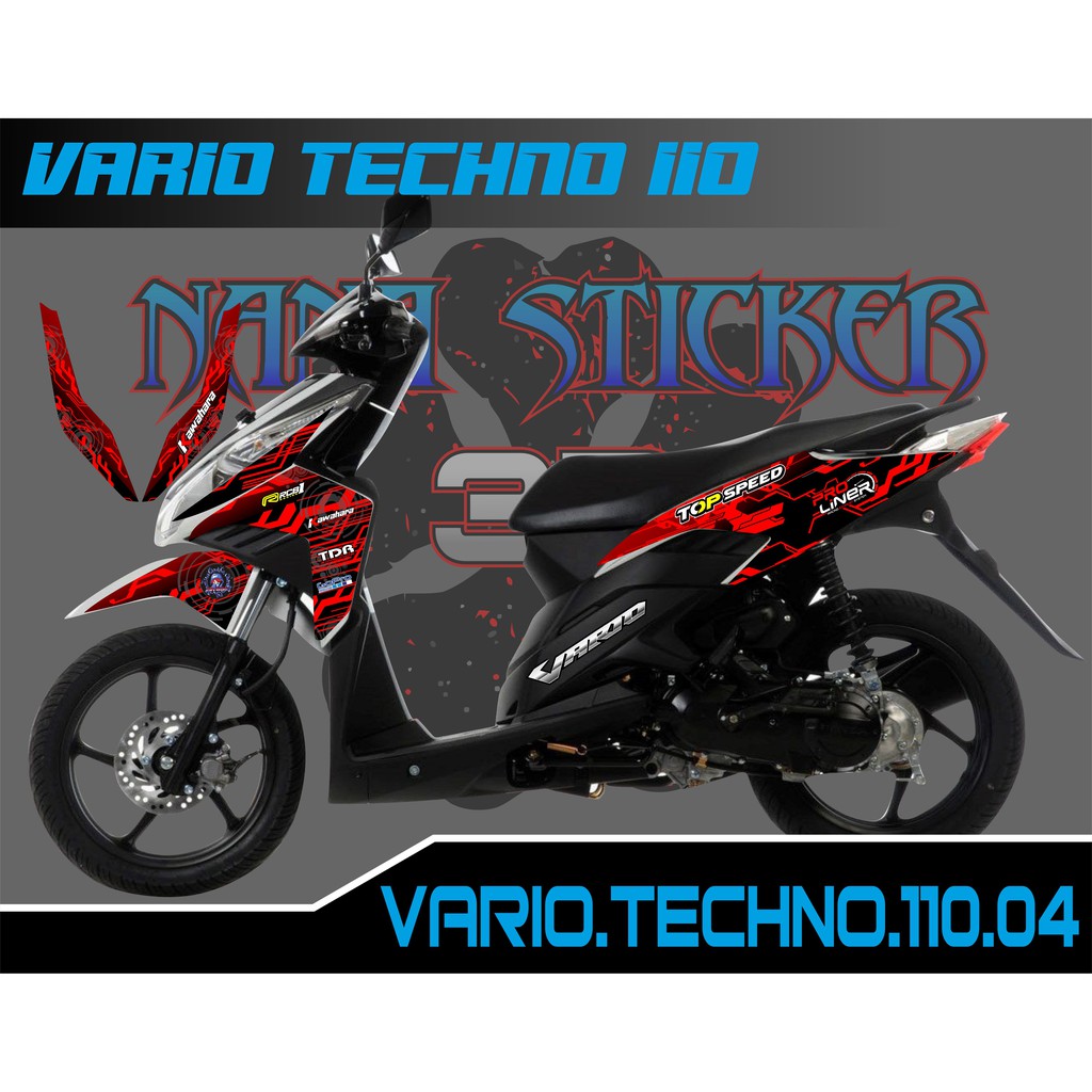 Striping VARIO TECHNO 110 - Stiker VARIO TECHNO 110 List Variasi Motor STICKER VARIO TECHNO CODE 04