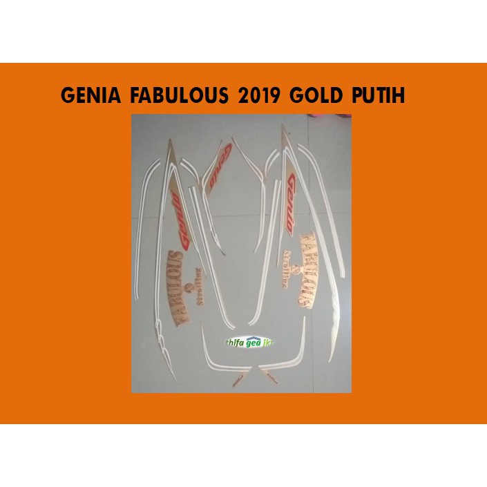 GENIO 2020 FABULOUS Motor Yamaha Sticker Stiker List Lis Striping