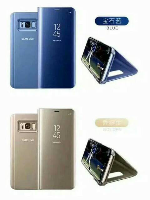 Clear view cover standing samsung J4 2018