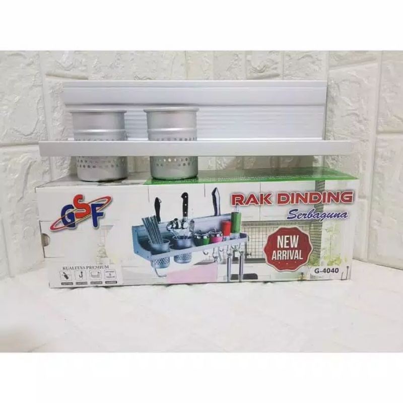 Rak Dinding Serbaguna GSF G 4040 Rak Dinding Dapur Rak Dinding Dapur Aluminium Anti Karat Serbaguna