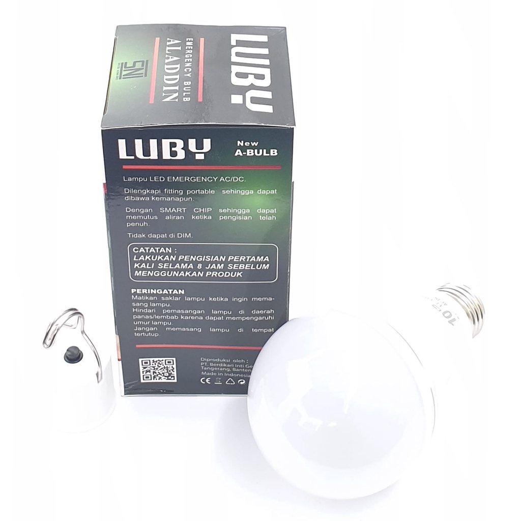 Luby NEW Aladdin 10w AcDc Cahaya Putih  Lampu Led Bohlam Emergency Bulb  Lampu Ajaib Magic Lamp