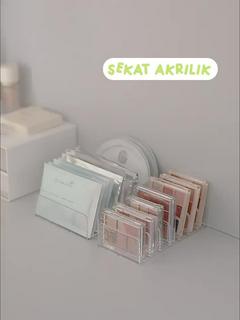 Jual Halu Rak Akrilik Kosmetik Grid Cosmetic Organizer Tempat Penyimpanan Eyeshadow Make Up