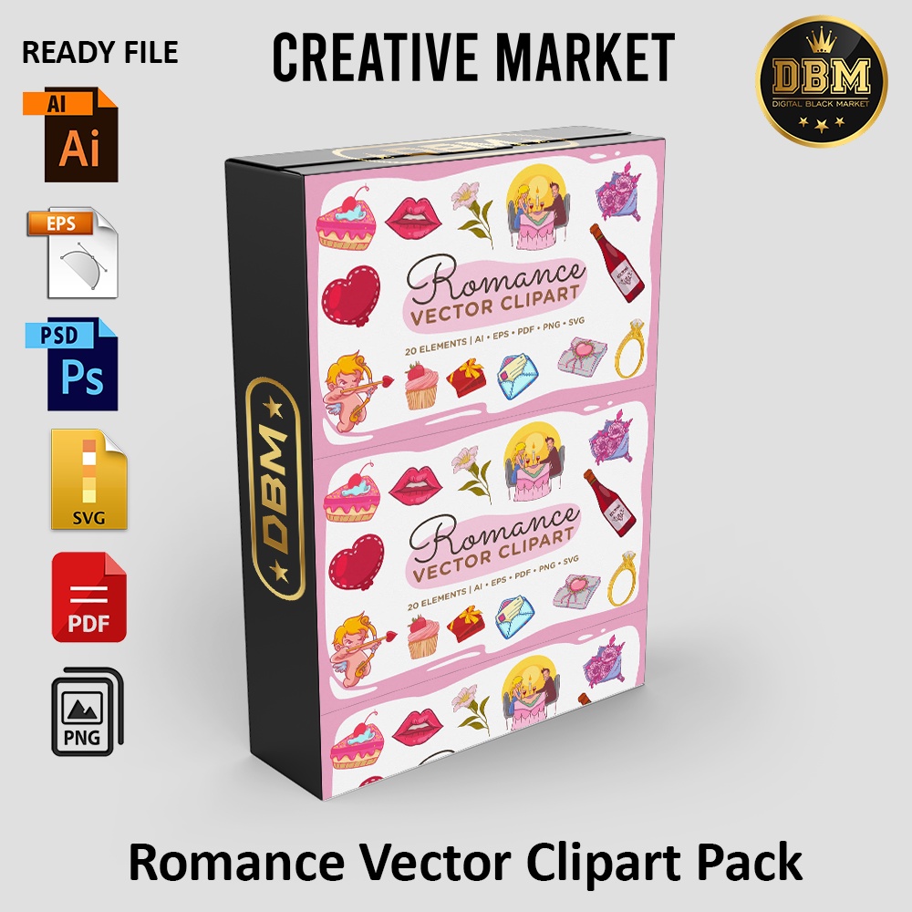 Romance Vector Clipart Pack - Vector Designs