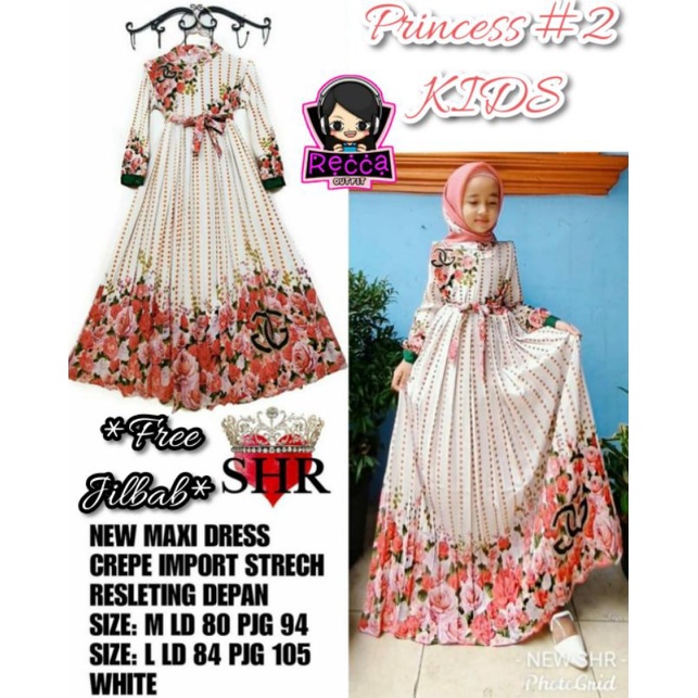 Princess 2 kids maxi dress ORI SHR