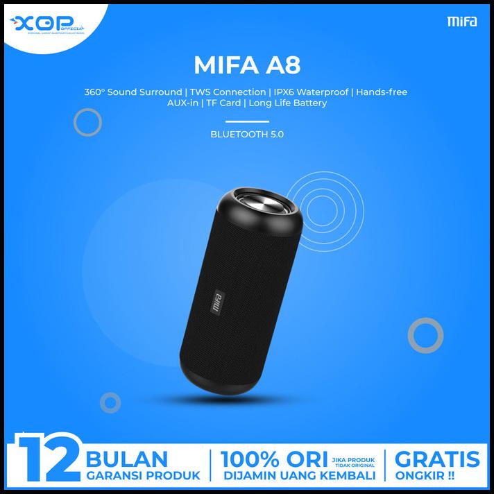 Mifa A8 Bluetooth Speaker 30W Stereo Ipx7 Wireless Portable Original