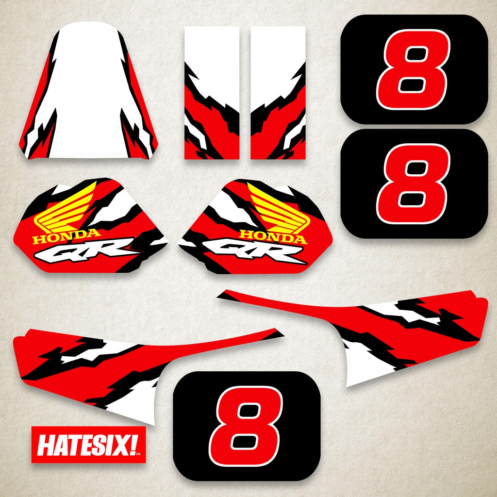 Stikcker Decal Honda QR 50  QR50 Minimoto Hatesix