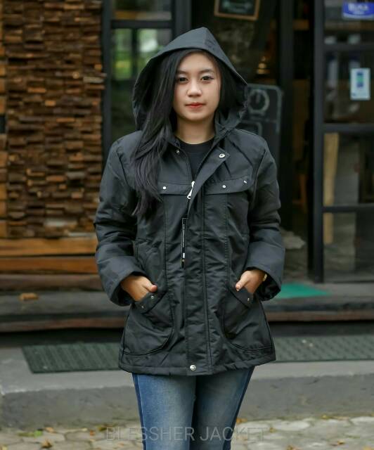 Jaket Parka Taslan Wanita PREMIUM !!