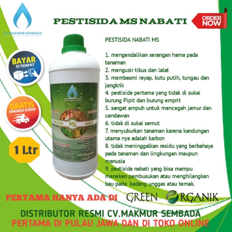 pestisida nabati MS obat hama pengendali serangan hama pertama  bisa untuk mengusir tikus danburung