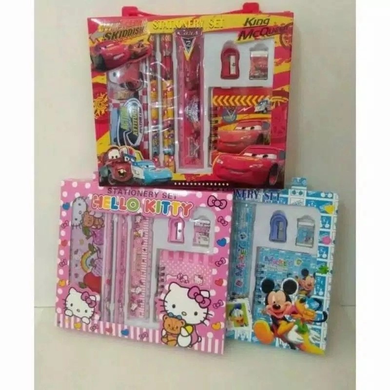 

Paket alat tulis set lengkap kotak pensil souvenir ulang tahun anak