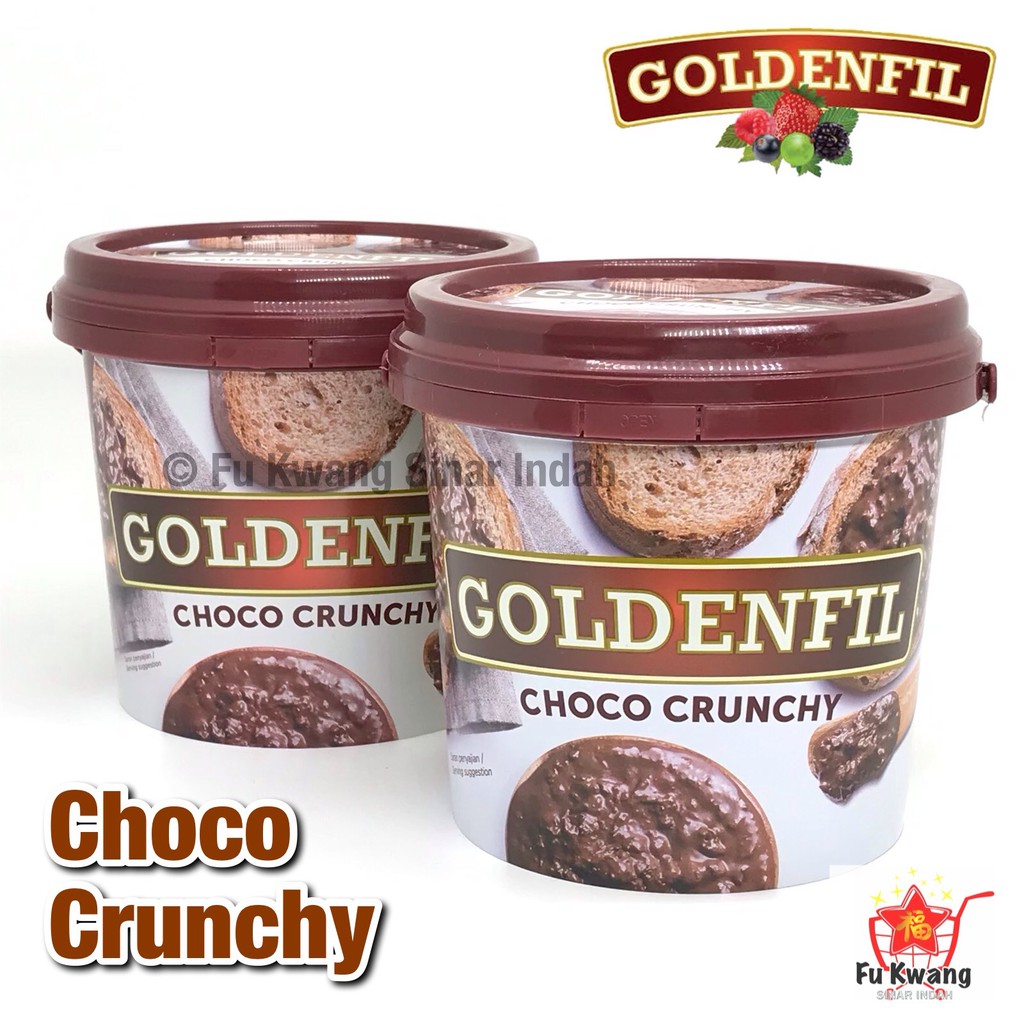 

Goldenfil Choco Chocolate Crunchy Spread Selai Olesan Renyah 1 kg