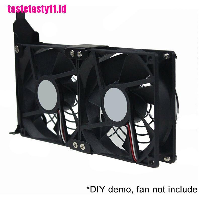 【TTID】Cooling Fan Grill Case DIY Dual PCI Cooler 8/9cm for PC Graphics Card Com