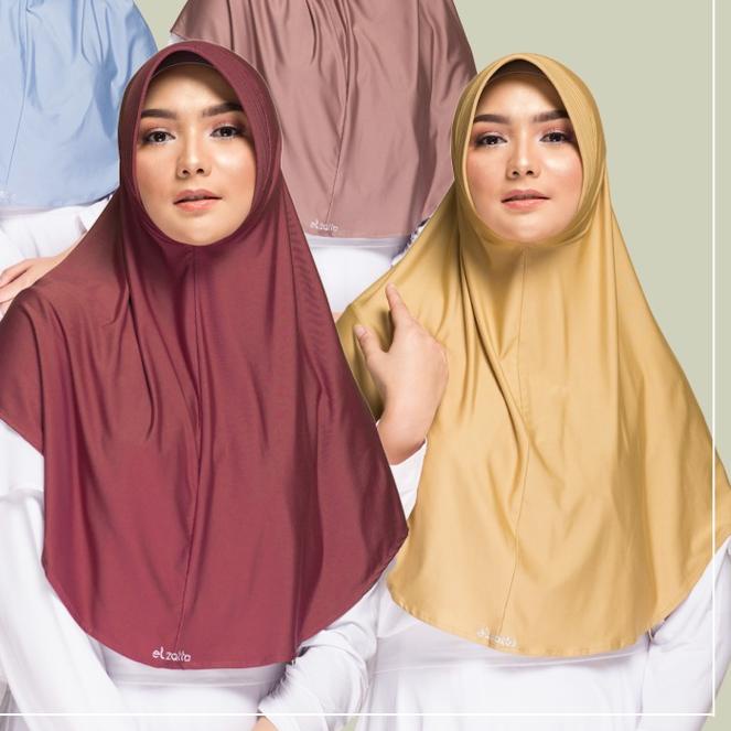 ℗ Jilbab Instan Bergo Polos Dewasa Terbaru Elzatta Zaria Citra Warna Lengkap Menutup dada ♧