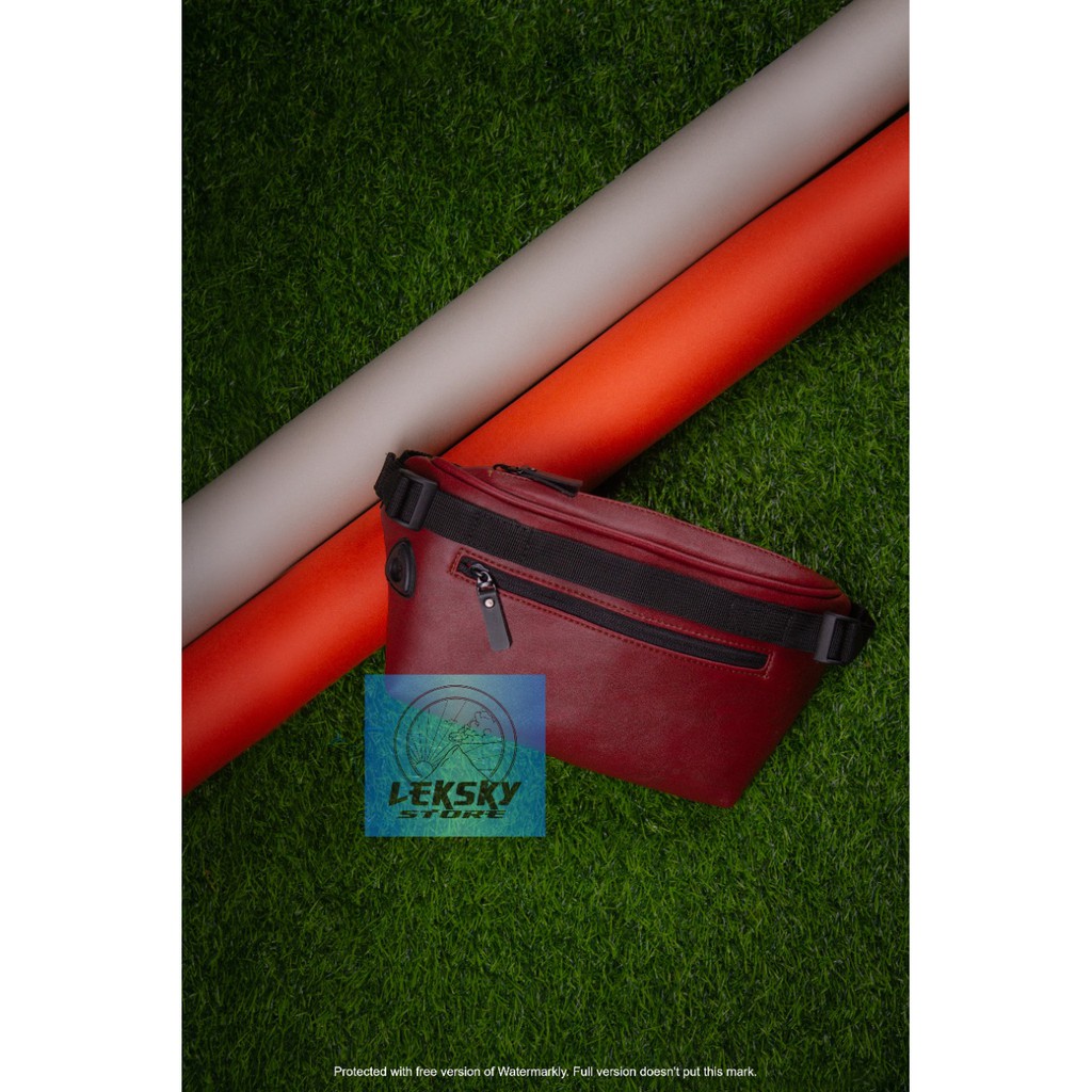 waistbag tas pinggang tas slempang Gareng tersedia warna Merah maroon