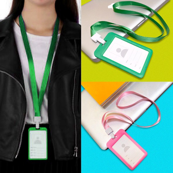 NAME TAG ID CARD HOLDER GANTUNGN TALI ID Card - LANYARD TALI KOREA