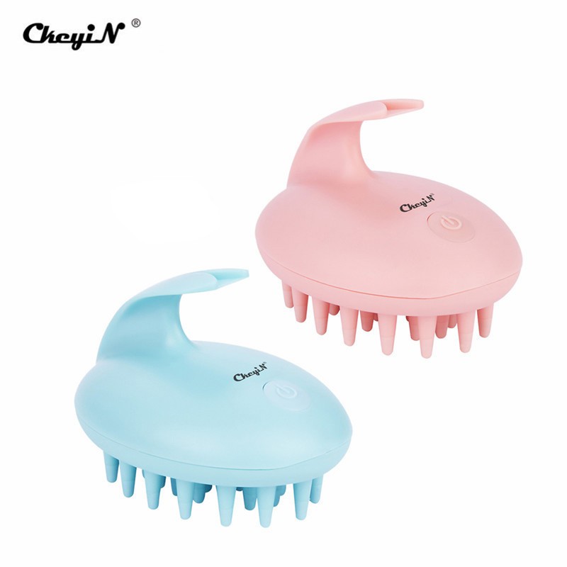 

CkeyiN Listrik Rambut Kulit Kepala Massager Waterproof Sisir Shampoo Brush Daya Baterai