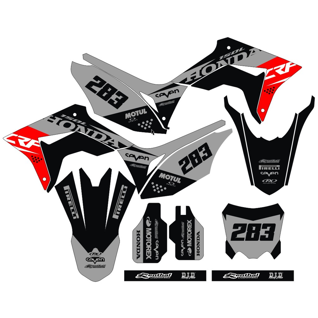 Sticker DECAL CRF 150 L Bisa Custom Stiker Honda CRF 150 L  (16)