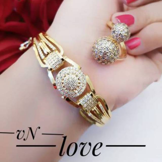 Xuping set perhiasan lapis emas 24k 2923