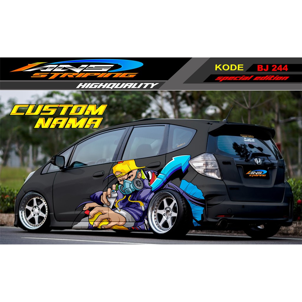 DECAL MOBIL HONDA JAZZ / DECAL STICKER MOBIL / decal mobil stiker mobil stiker anime stiker terbaru